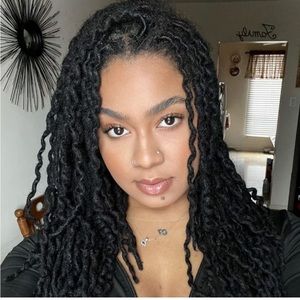 Loc Extension Human Hair 10 Inch 40 Strands Natural Black Full Handmade